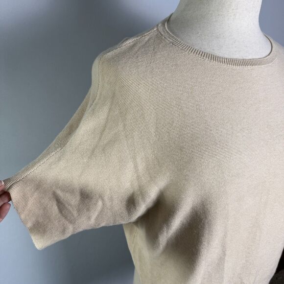 Quince Women's Dolman Sleeve Cream Sweater Organic Cotton & Cashmere Size Small - Picture 5 of 11